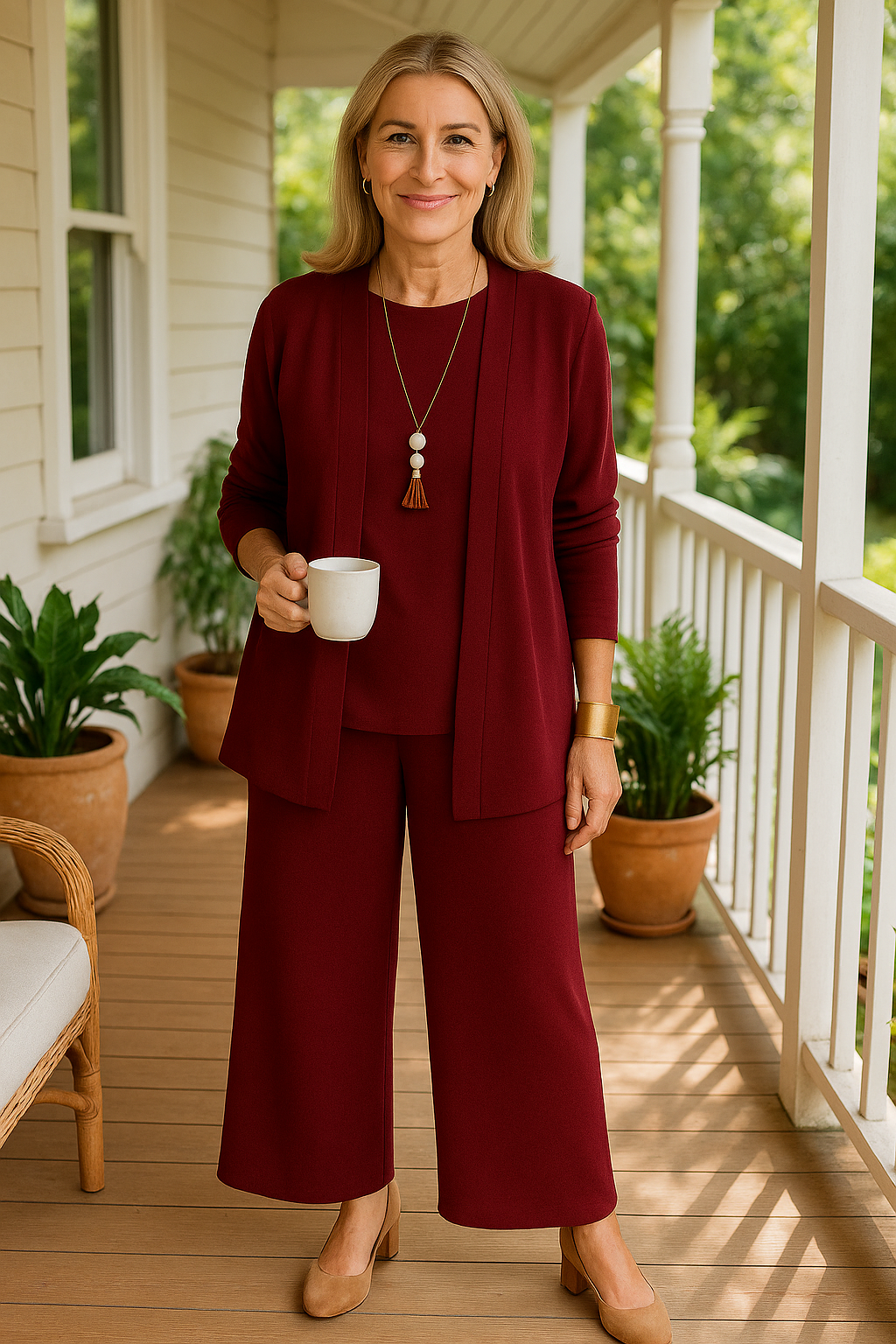 Celeste | Ensemble maille femme trois pièces, élégant et chic pour l'automne