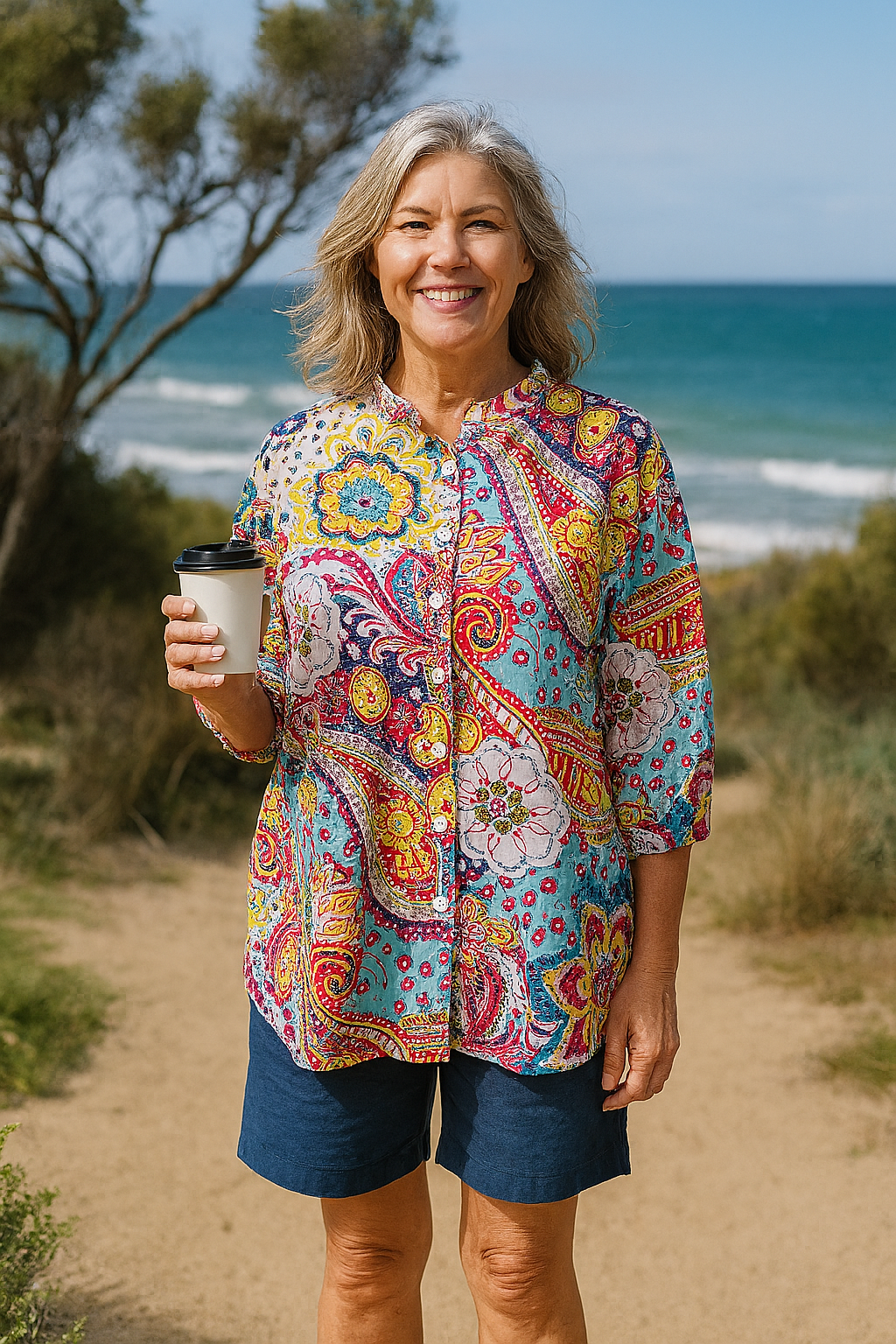 Sabine | Blouse femme confortable colorée, élégante pour le quotidien