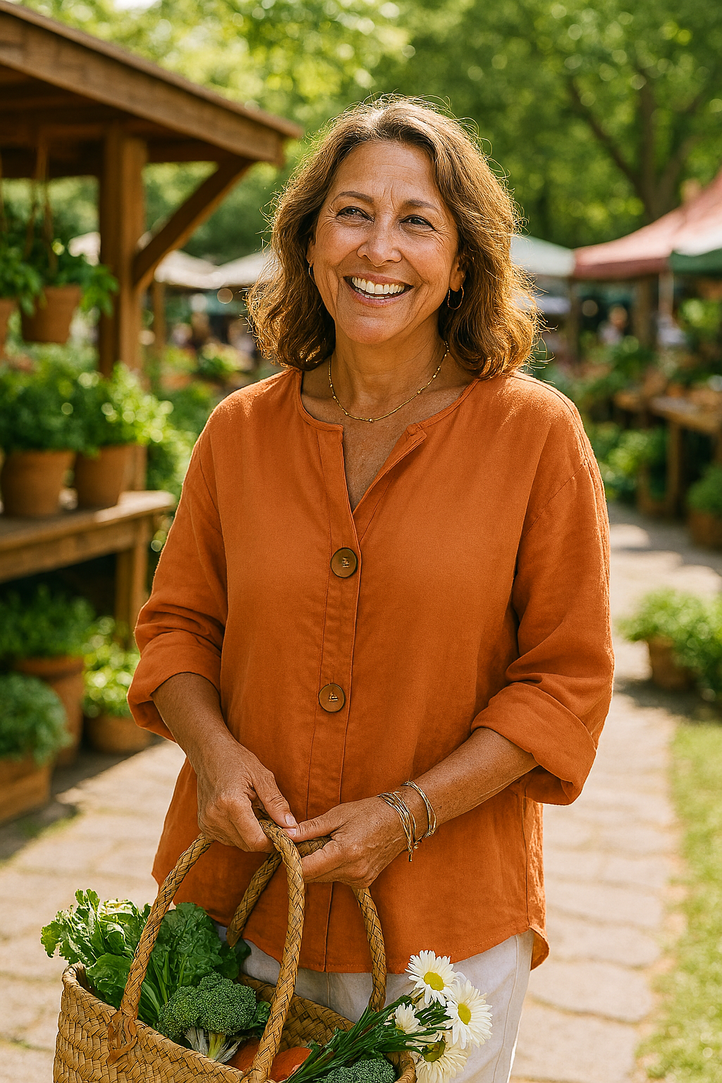 Sage | Blouse femme boutonnée en coton-lin, fluide et couvrante
