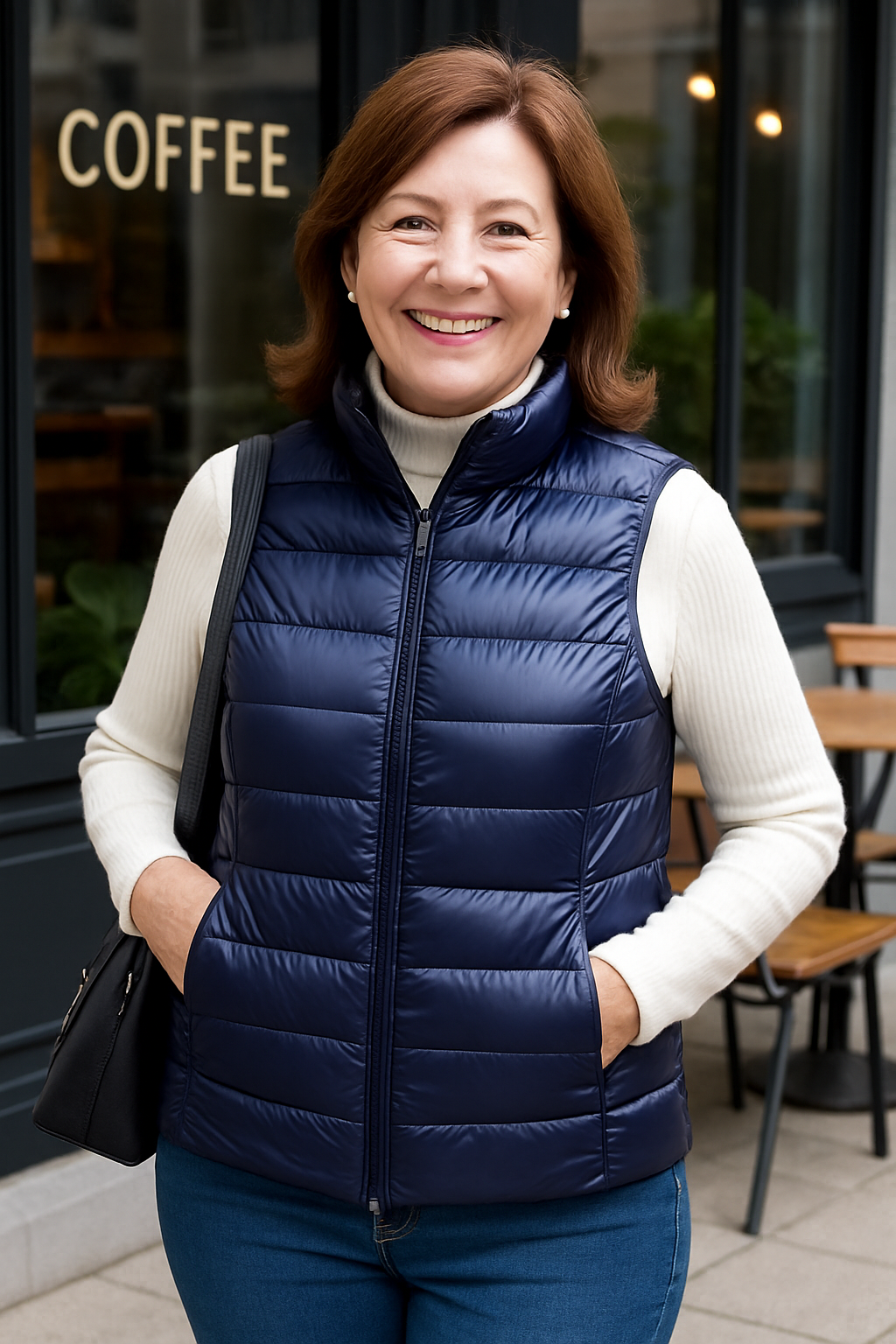 Velora | Gilet sans manches femme imperméable, élégant pour l'automne