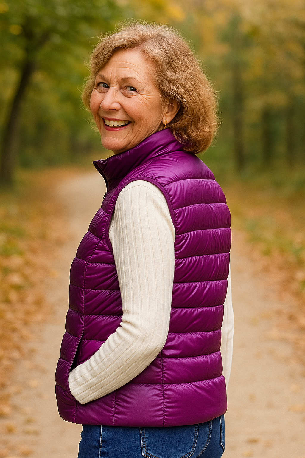 Velora | Gilet sans manches femme imperméable, élégant pour l'automne