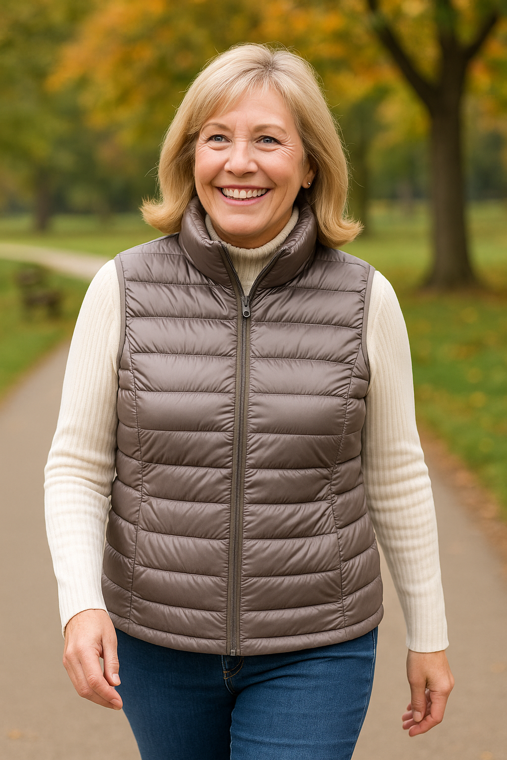 Velora | Gilet sans manches femme imperméable, élégant pour l'automne