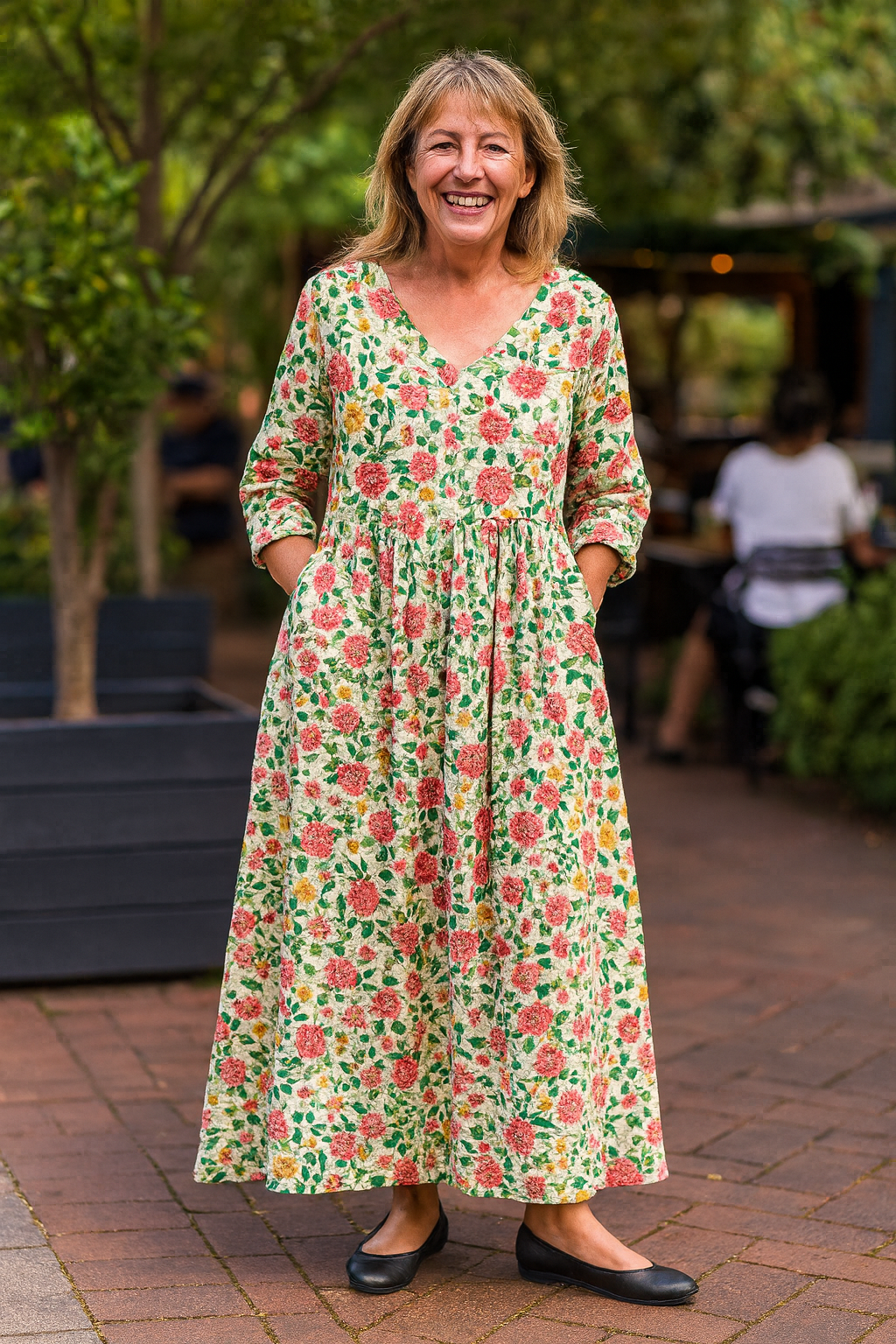 Noelia | Robe longue femme confort élégante, fluide au quotidien