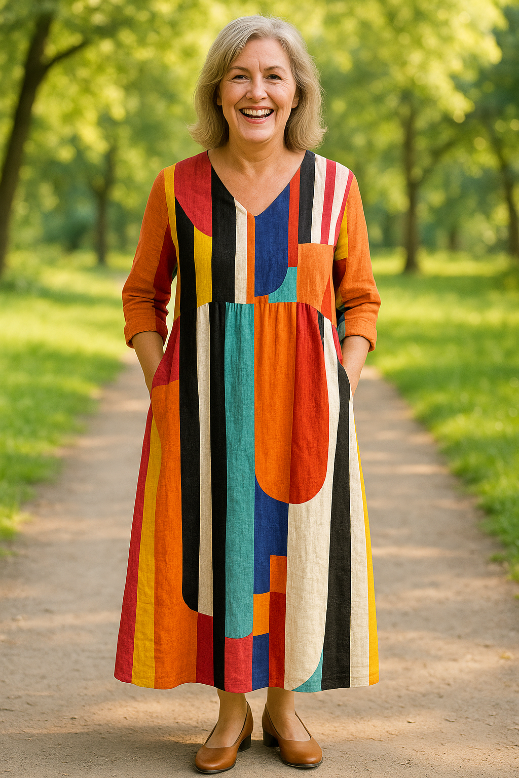 Noelia | Robe longue femme confort élégante, fluide au quotidien