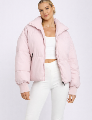 Doudoune Courte Femme Matelassée Chaude Coupe Crop