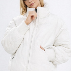 Doudoune Courte Femme Matelassée Chaude Coupe Crop