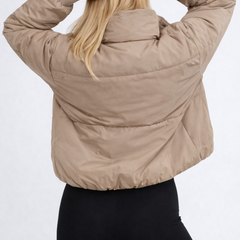 Doudoune Courte Femme Matelassée Chaude Coupe Crop