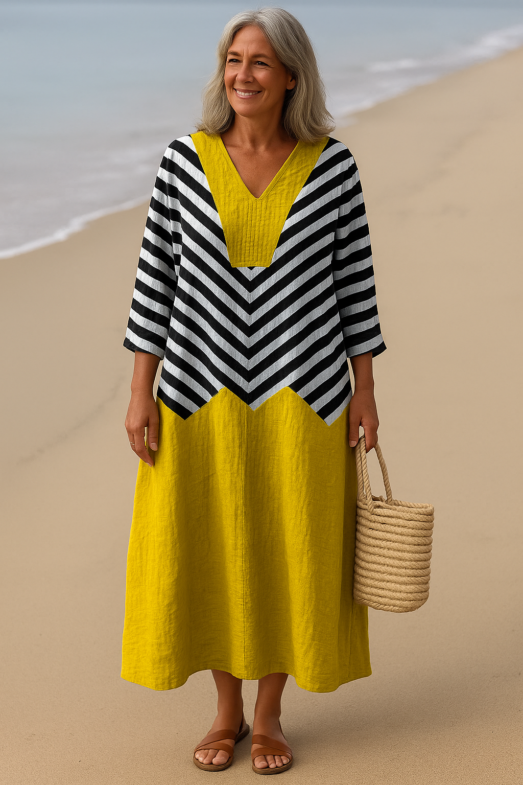 Sorella | Robe longue femme maxi fluide légère, coupe flatteuse pour brunch