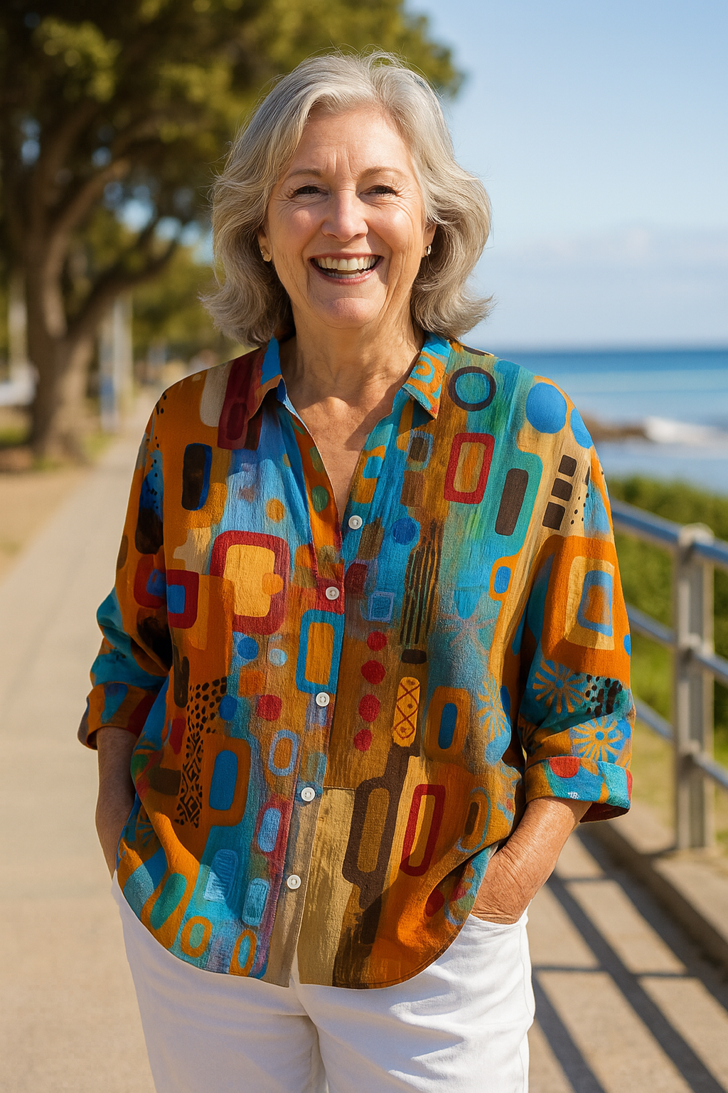 Edna | Blouse femme artistique fluide, sans effort et confortable