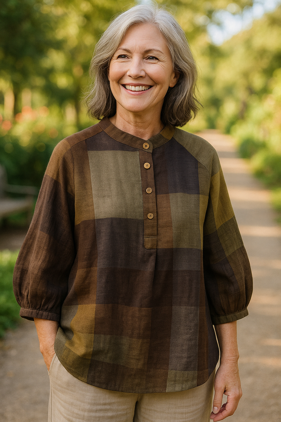 Willow | Blouse femme en coton et lin, légère et respirante pour l'été