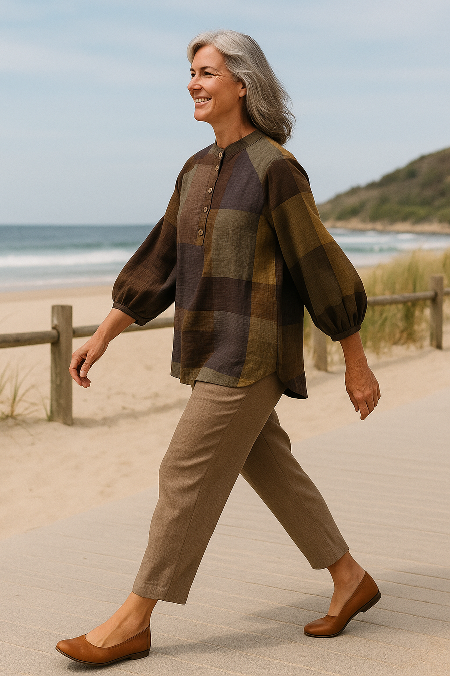 Willow | Blouse femme en coton et lin, légère et respirante pour l'été