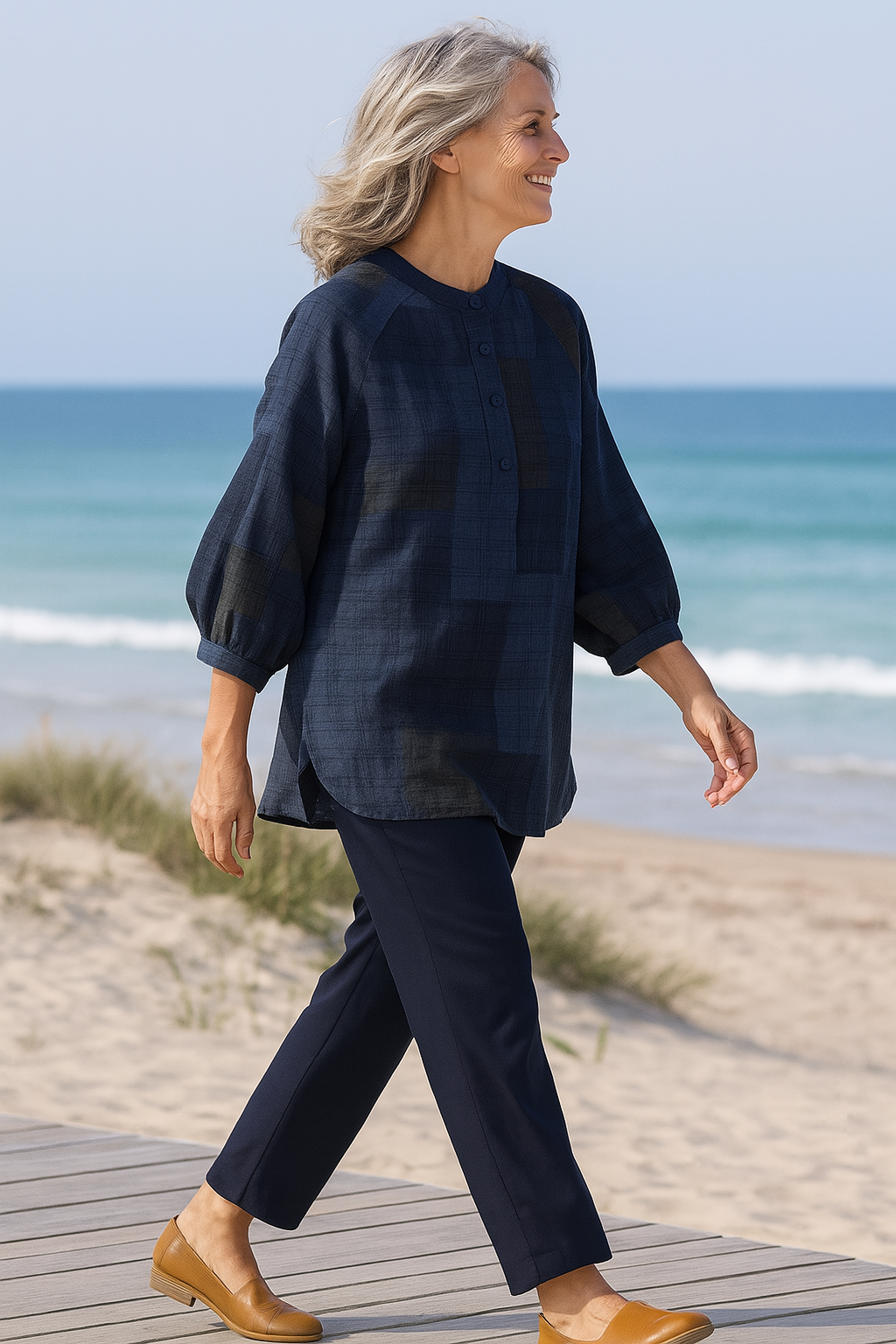Willow | Blouse femme en coton et lin, légère et respirante pour l'été