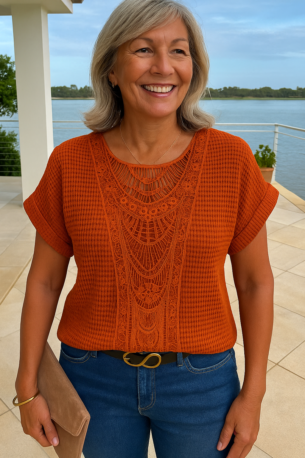 Leona | Blouse femme boho en dentelle douce, confortable et élégante