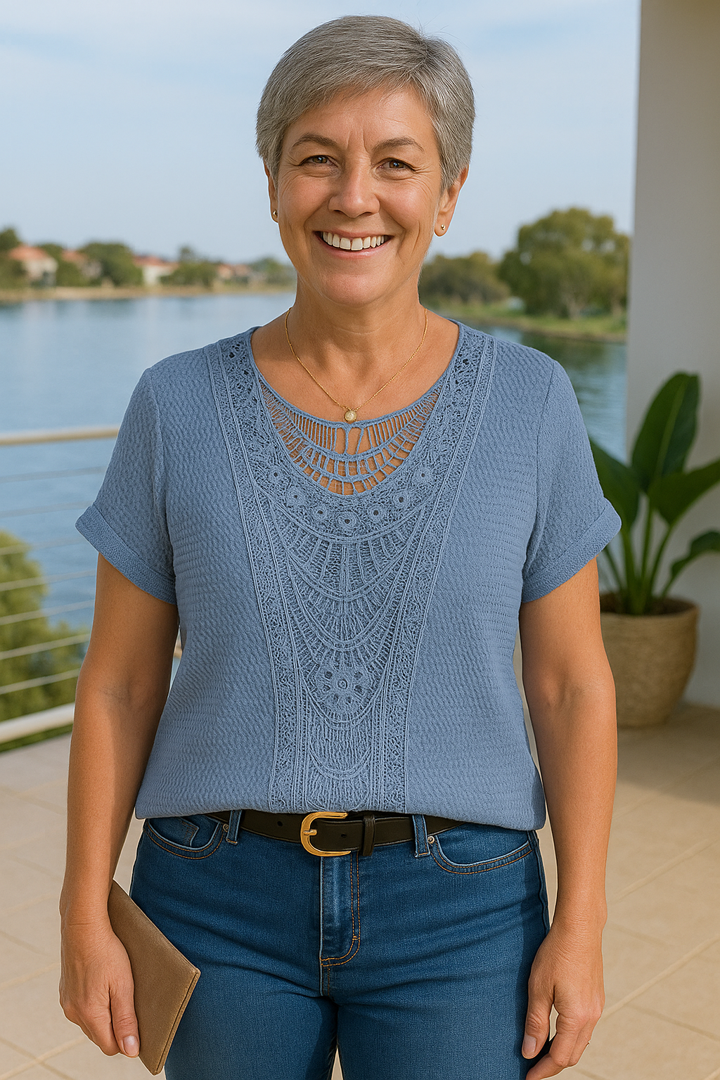 Leona | Blouse femme boho en dentelle douce, confortable et élégante