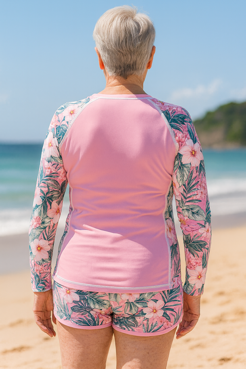 Océane | Tankini femme anti-UV manches longues, léger protection solaire UPF 50+