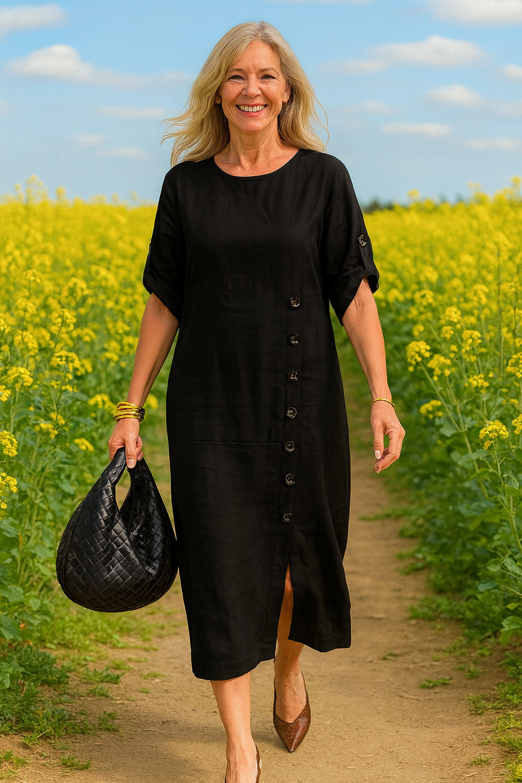 Isaure | Robe longue femme trapèze fluide, élégante pour grandes occasions