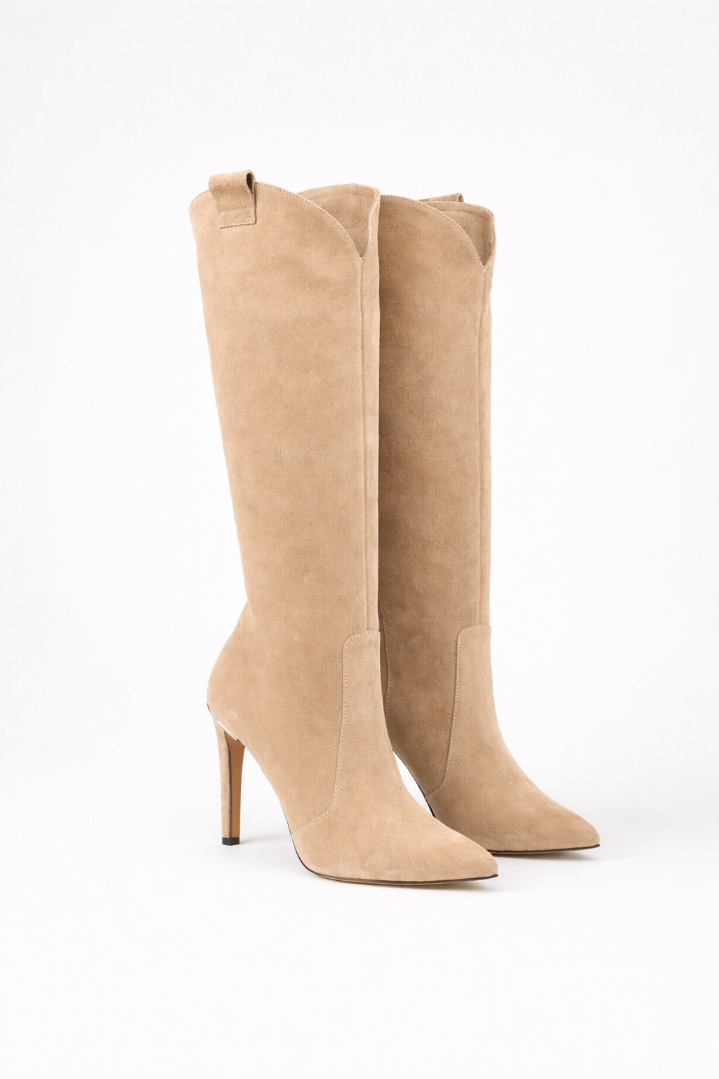 Bottes Femme à Talon Hautes Élégantes en Daim