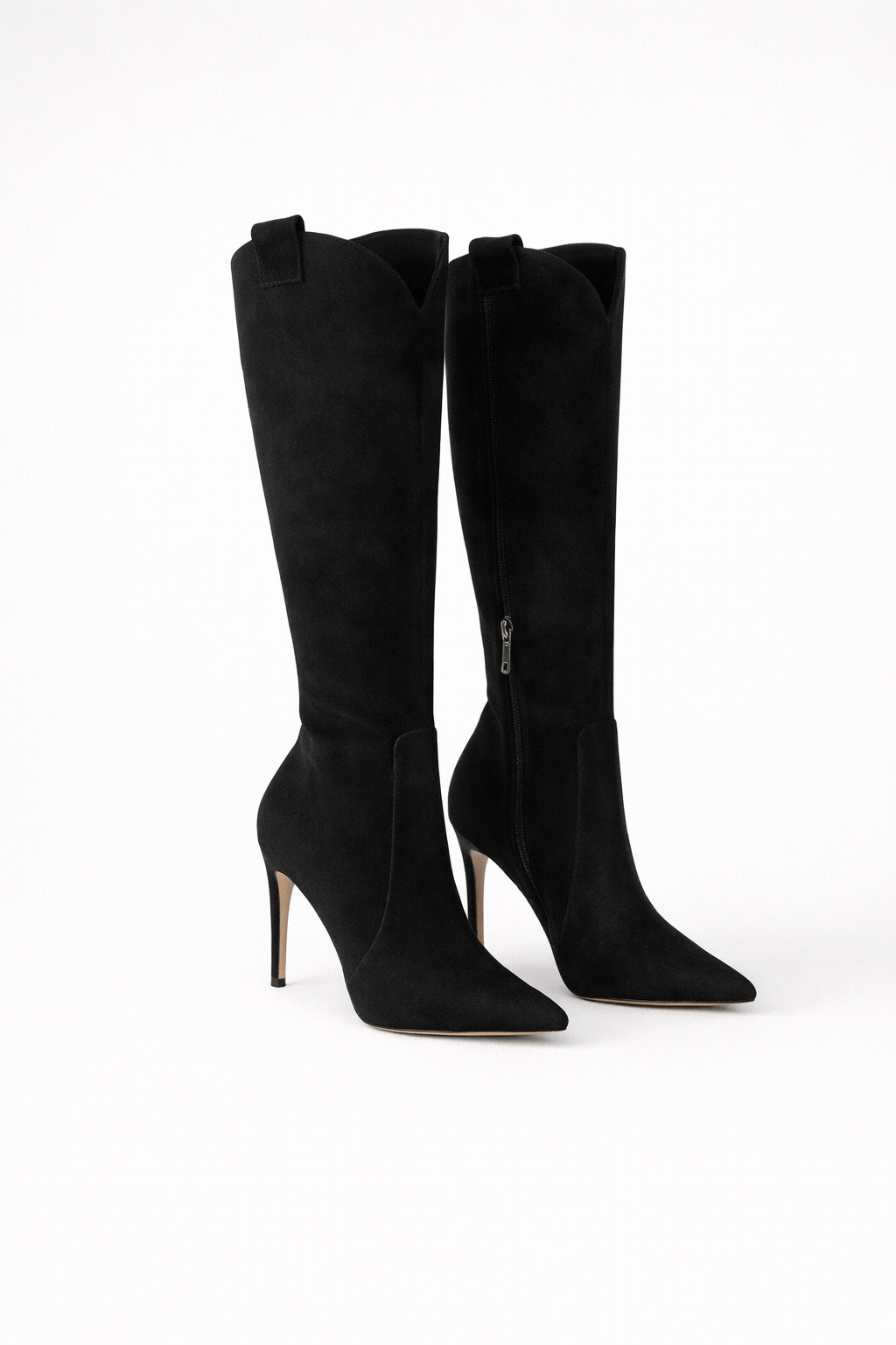 Bottes Femme à Talon Hautes Élégantes en Daim