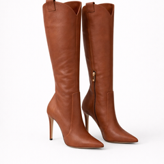 Bottes Femme à Talon Hautes Élégantes en Daim