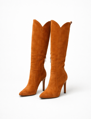 Bottes Femme à Talon Hautes Élégantes en Daim
