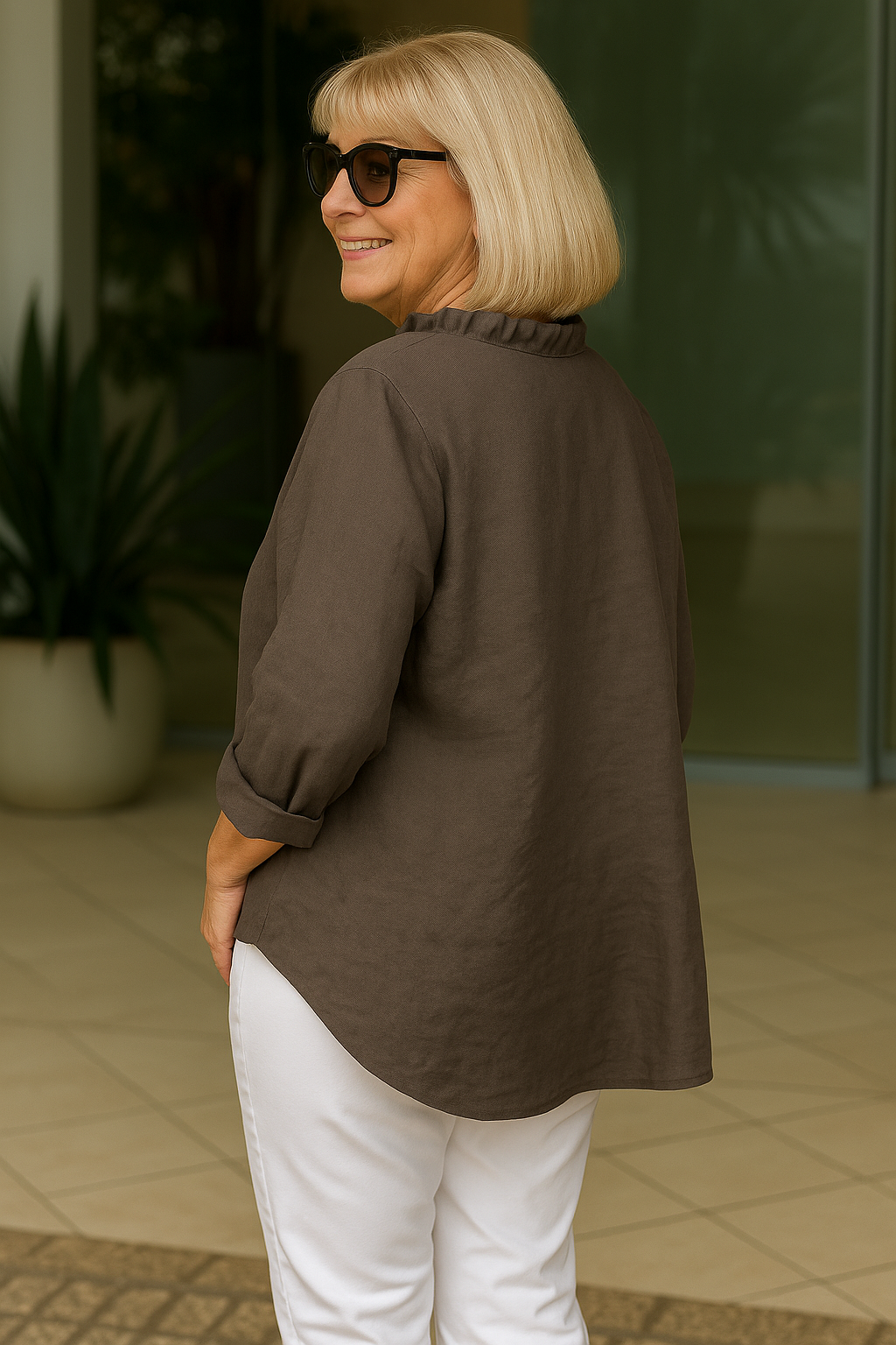 Maribel | Blouse femme à volant doux, confortable et flatteuse