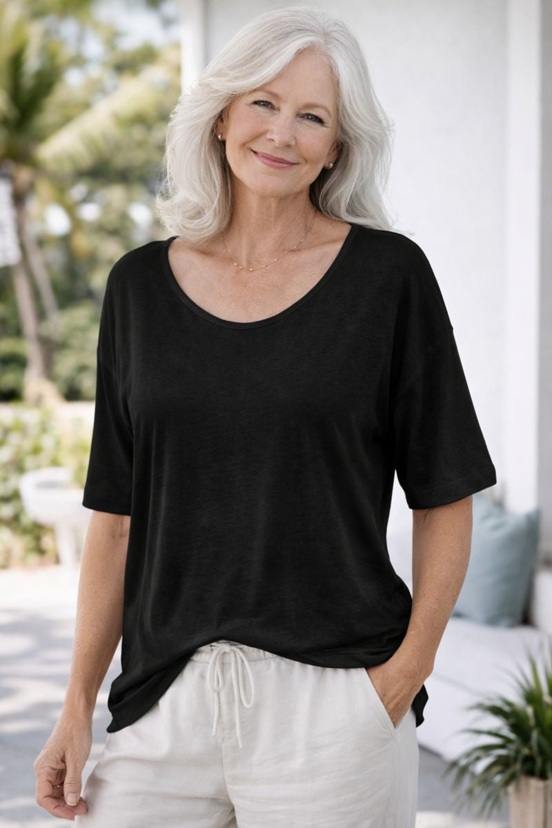 Bria | Haut femme quotidien en coton doux, confortable et fluide