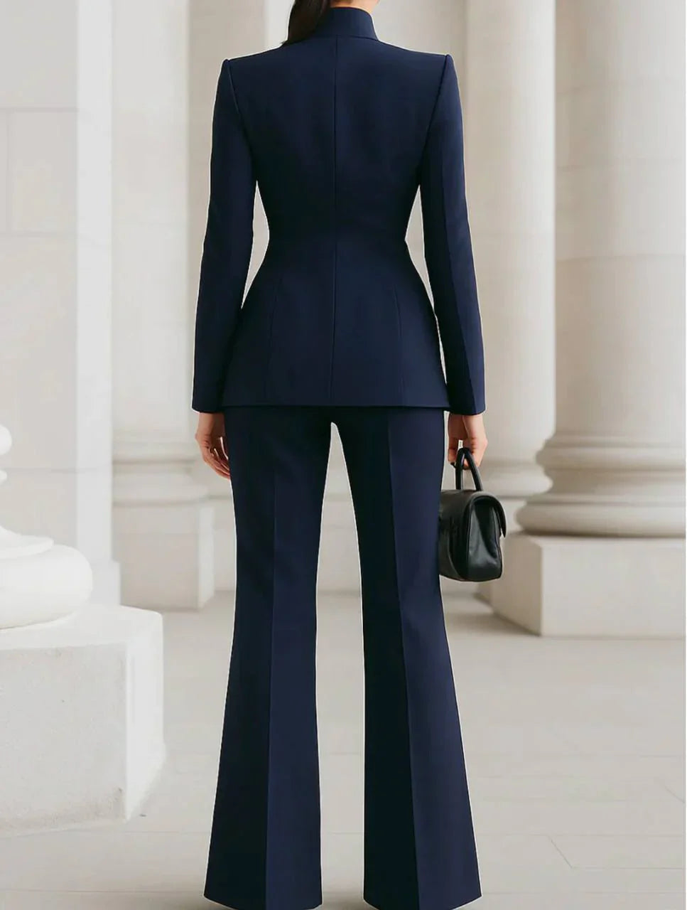 Michelle | Ensemble tailleur femme, blazer et pantalon palazzo élégant