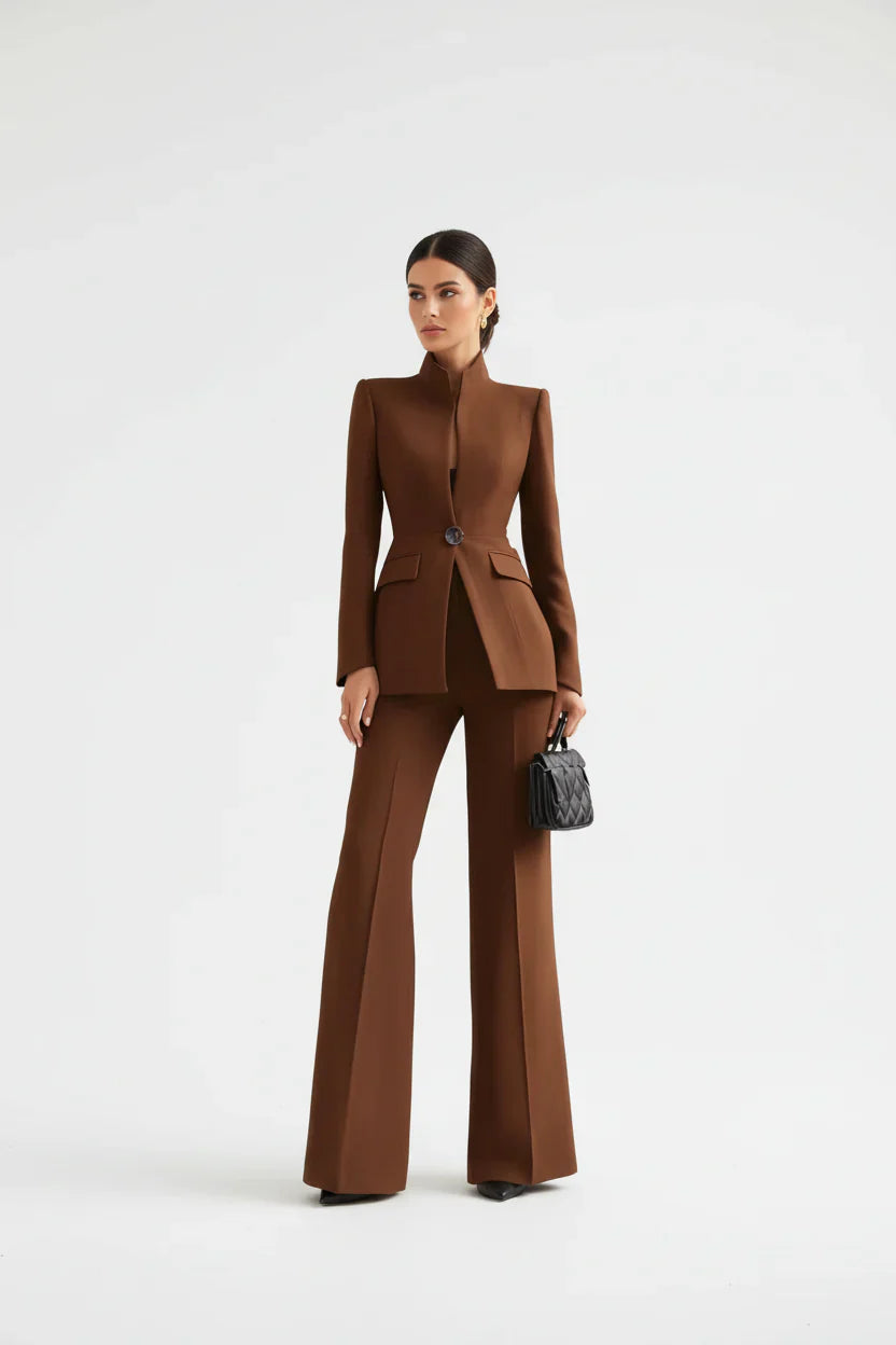 Michelle | Ensemble tailleur femme, blazer et pantalon palazzo élégant