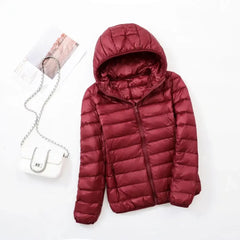 Doudoune Femme Matelassée Coupe Sport à Capuche