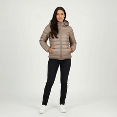 Doudoune Femme Matelassée Coupe Sport à Capuche