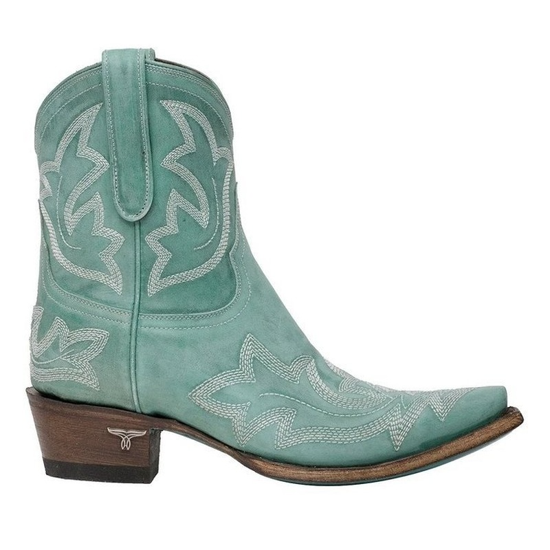 Laurice | Bottes western femme en cuir brodé, bottes à talon bloc