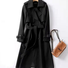 Trench Femme Classique à Double Boutonnage Ceinturé