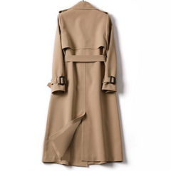 Trench Femme Classique à Double Boutonnage Ceinturé