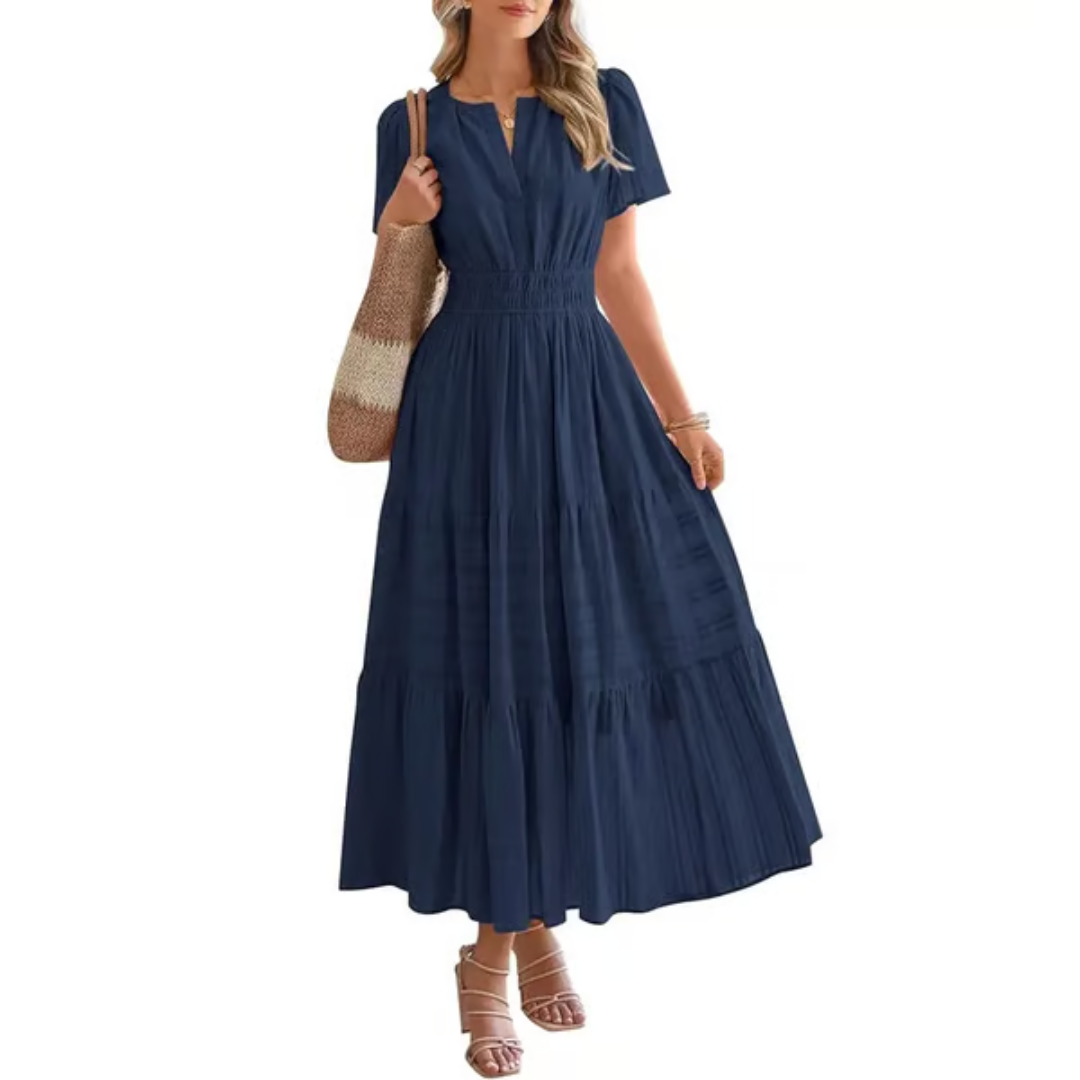 Alina | Robe femme fluide légère manches longues, look décontracté chic au quotidien
