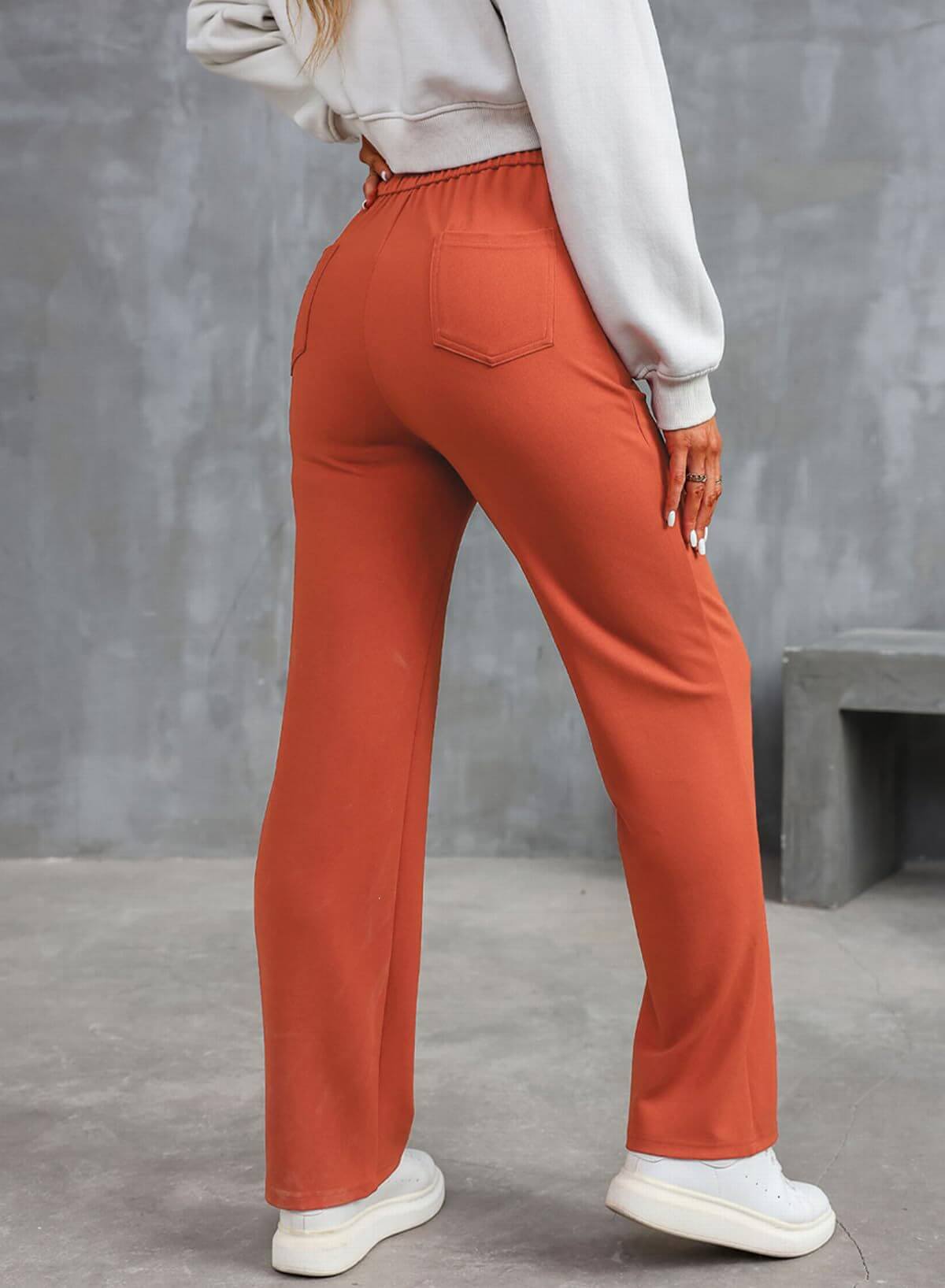 Marjorie | Pantalon femme taille haute extensible, anti-bouloche confortable