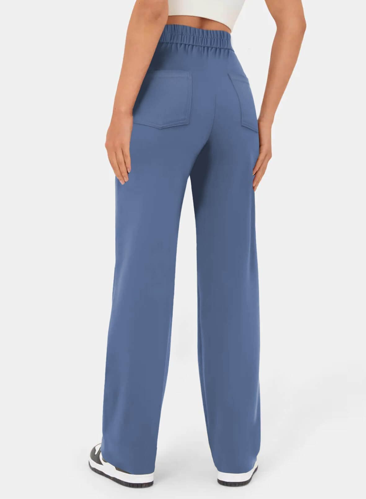 Marjorie | Pantalon femme taille haute extensible, anti-bouloche confortable