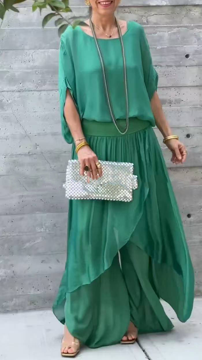 Avielle | Ensemble deux pièces femme fluide élégant, du S au 5XL
