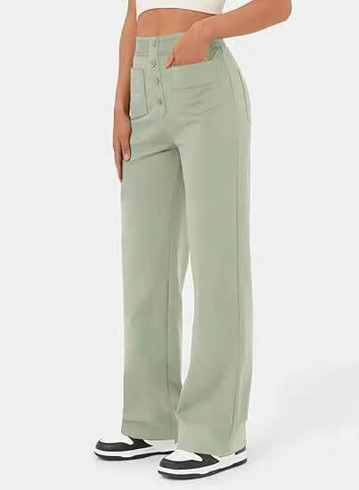 Marjorie | Pantalon femme taille haute extensible, anti-bouloche confortable