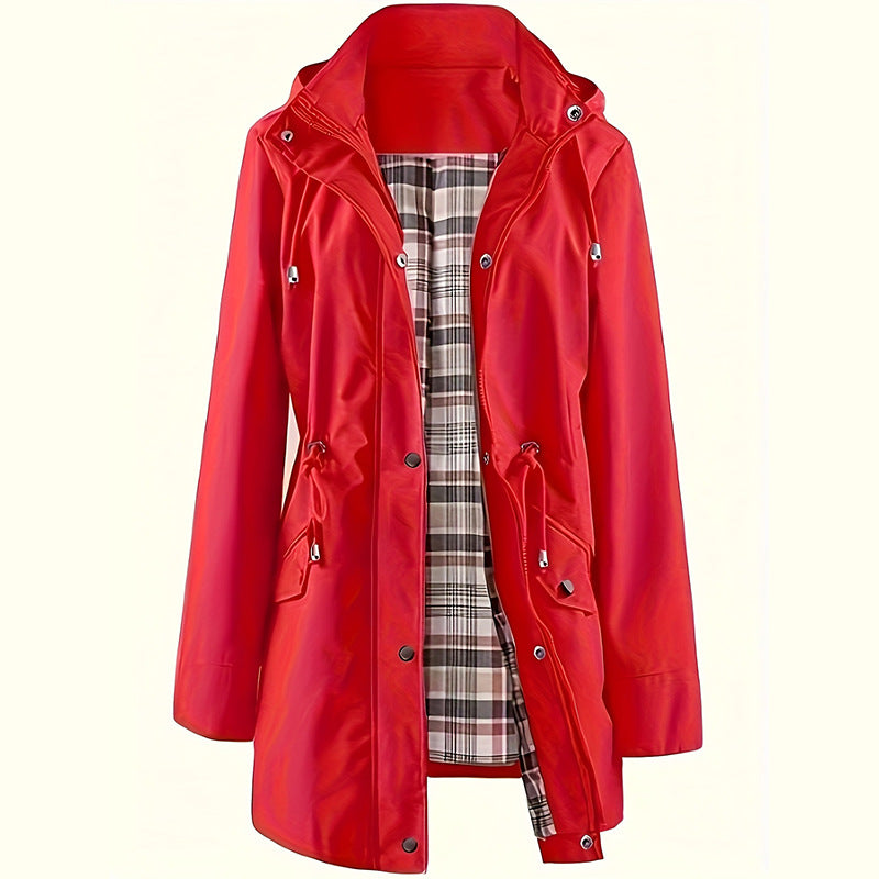 Élise | Veste imperméable femme coupe-vent à capuche, veste de pluie
