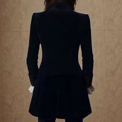 Blazer Femme en Velours Élégant Coupe Cintrée