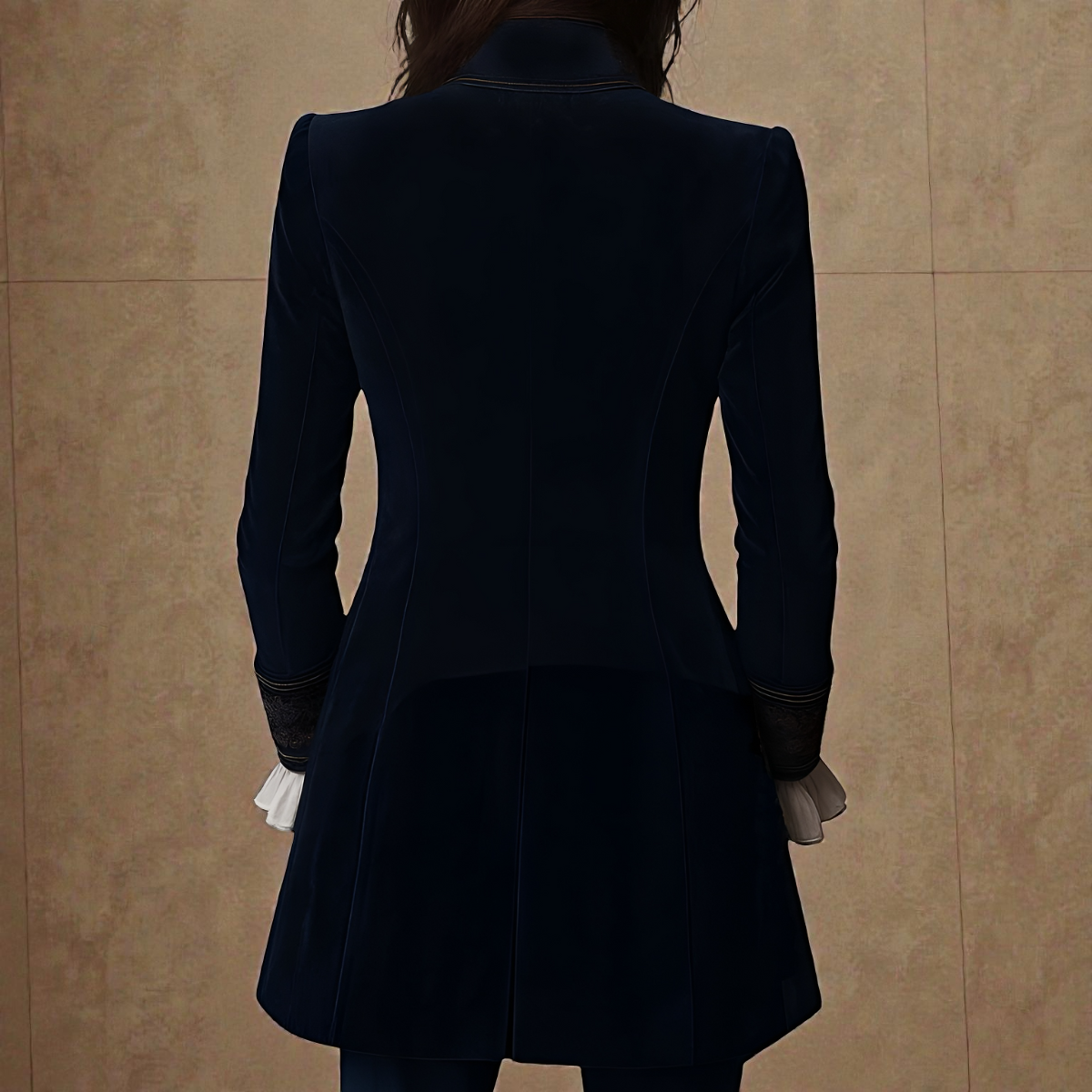 Blazer Femme en Velours Élégant Coupe Cintrée
