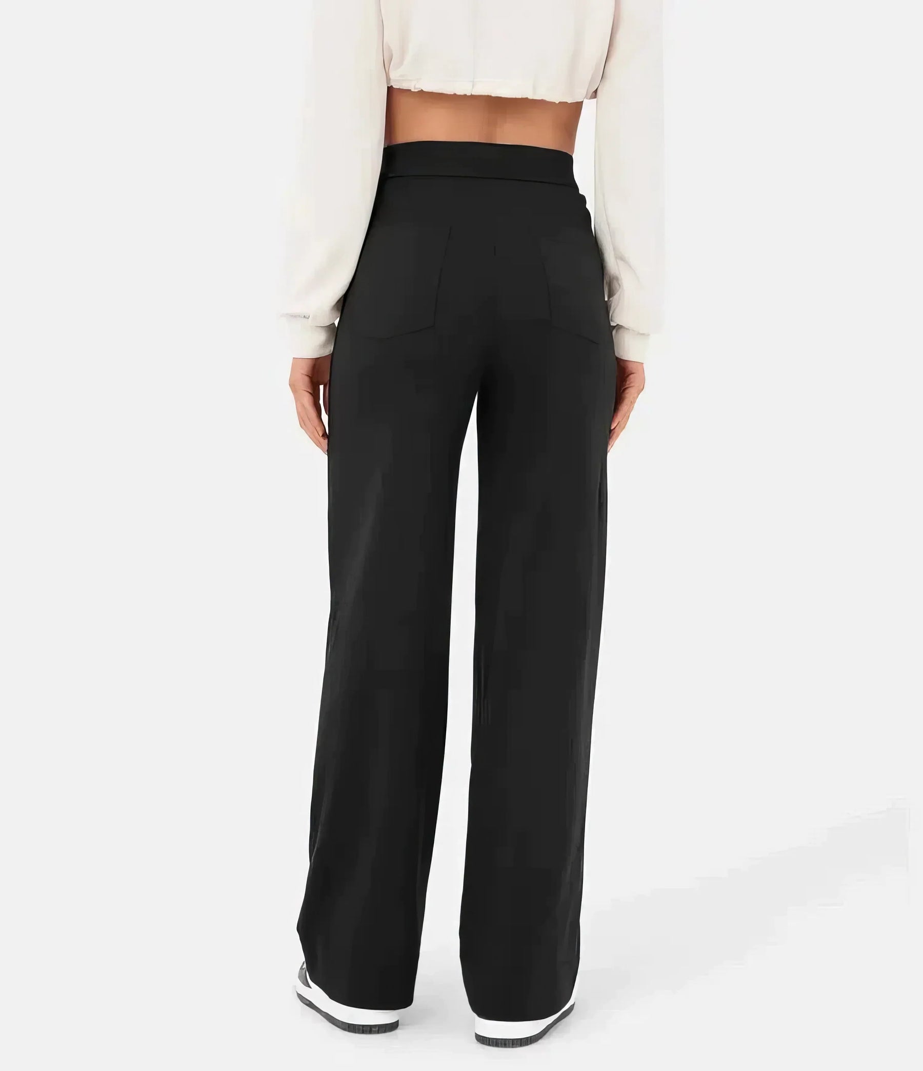 Marjorie | Pantalon femme taille haute extensible, anti-bouloche confortable