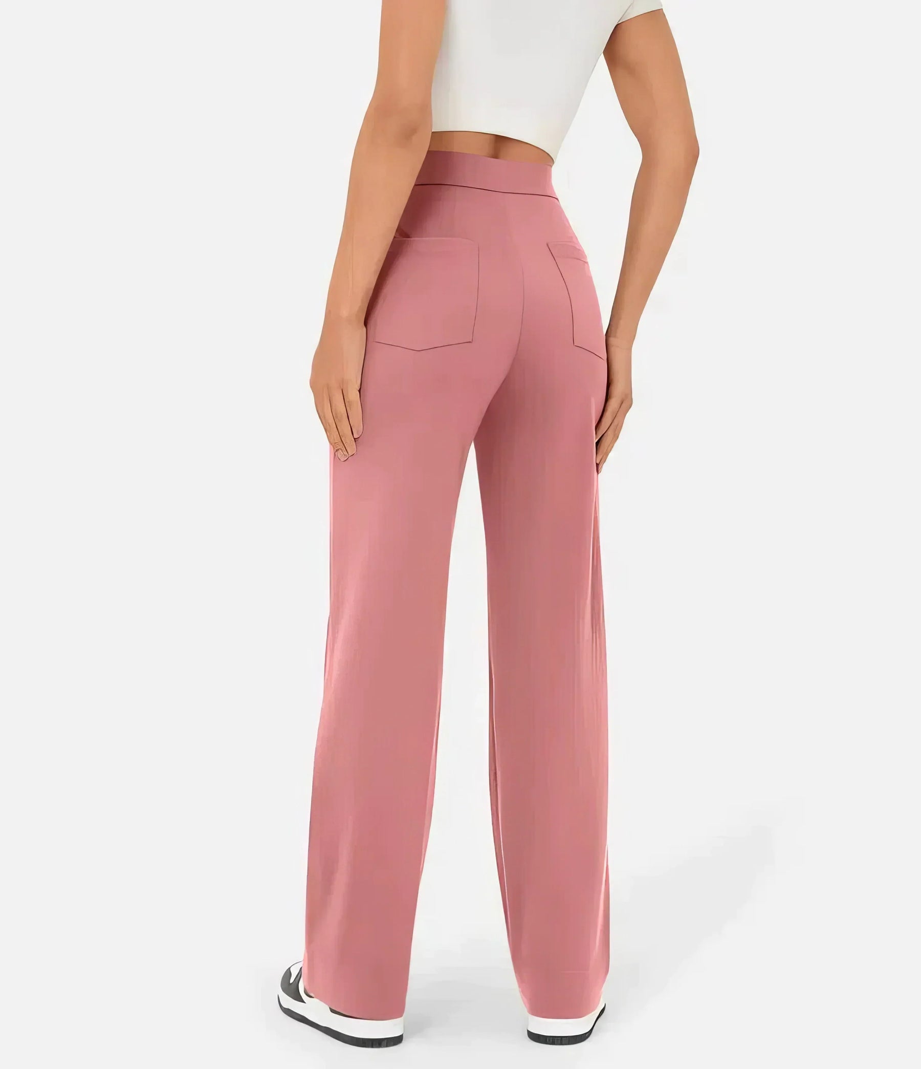 Marjorie | Pantalon femme taille haute extensible, anti-bouloche confortable