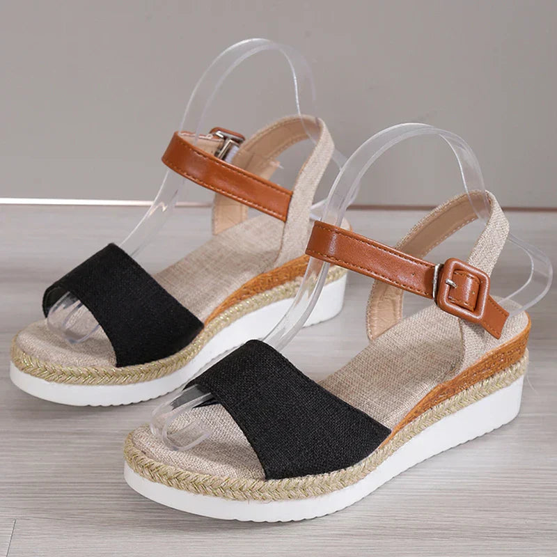 Charlene | Sandales compensées femme, style décontracté confortables