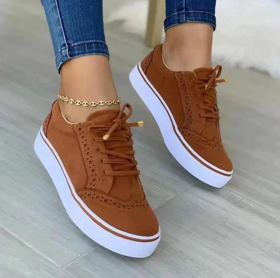Sandra | Baskets femme à plateforme, confortables légères pour la marche