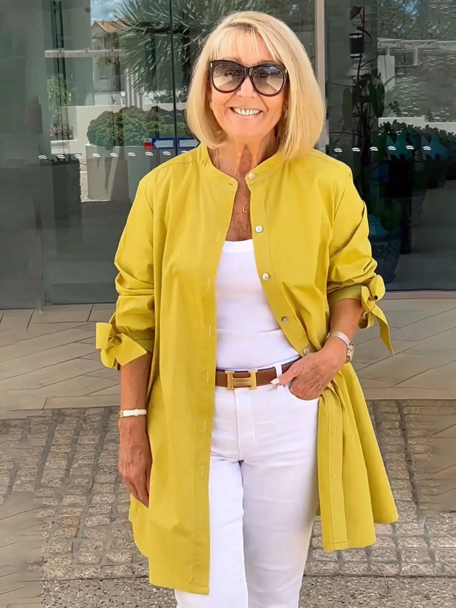 Linda | Blouse femme drapée élégante et fluide pour toutes les femmes