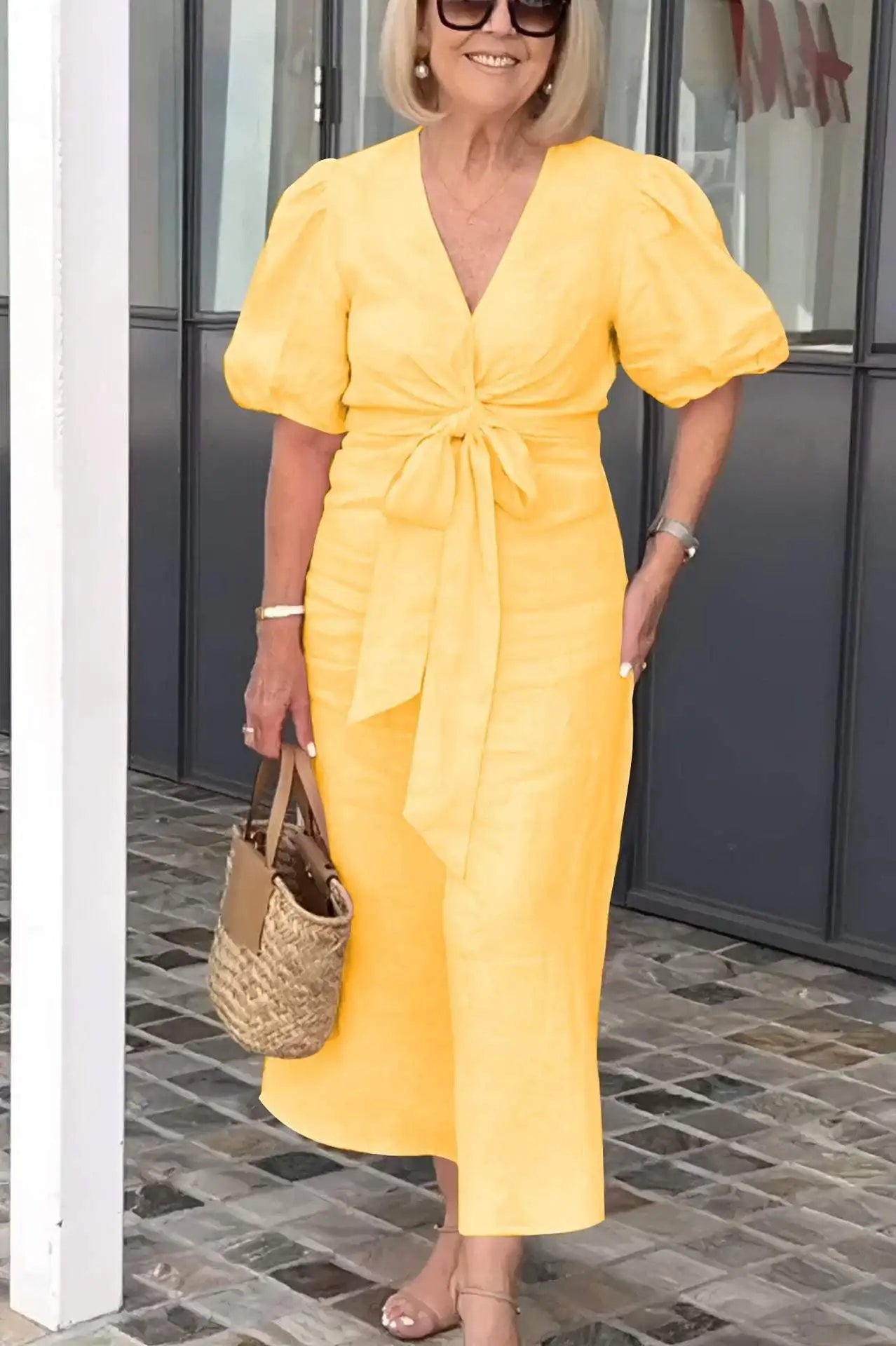 Daria | Robe midi femme fluide, douce élégante et confortable