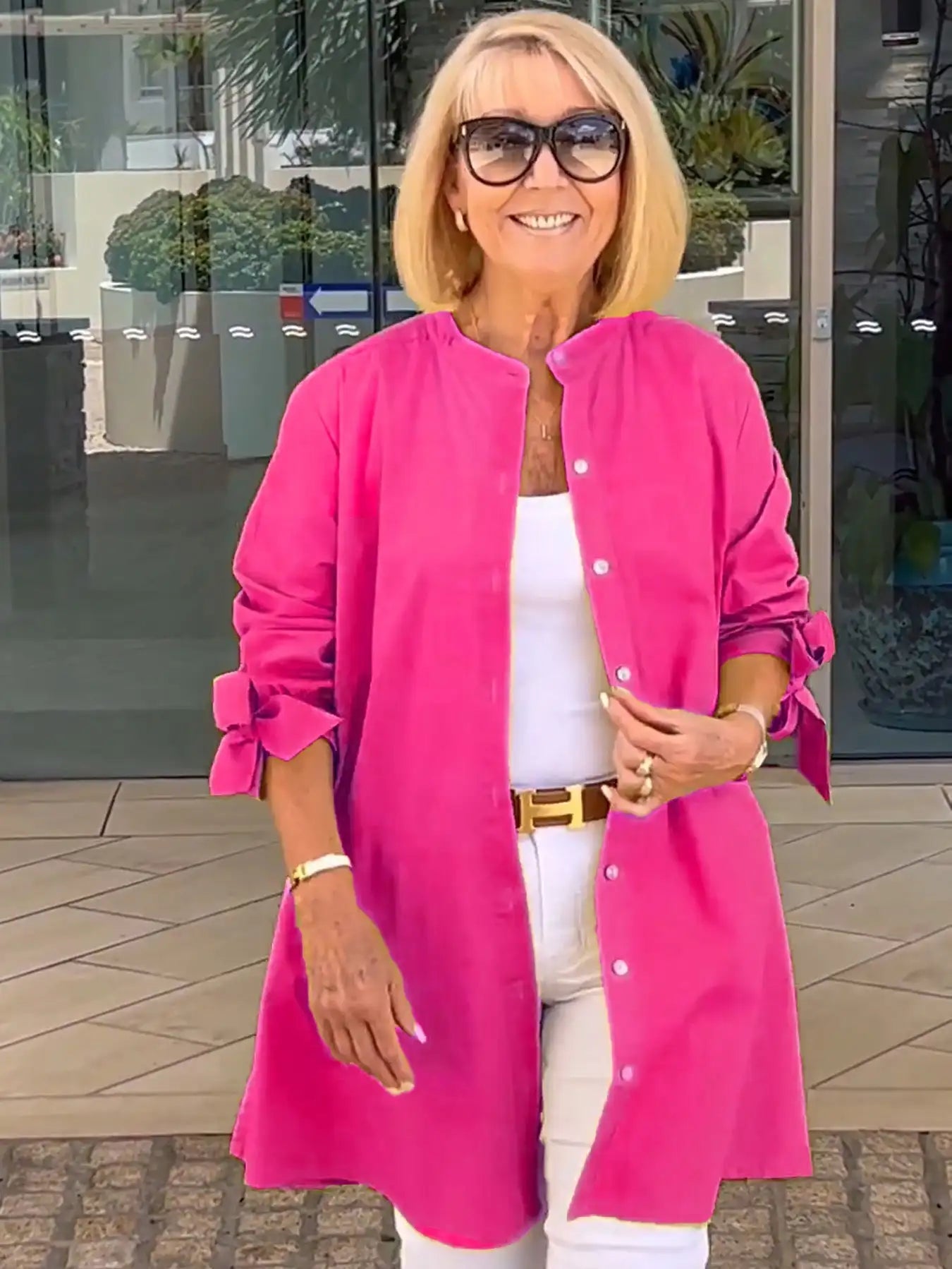 Linda | Blouse femme drapée élégante et fluide pour toutes les femmes