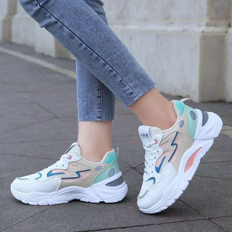 Kamille | Baskets femme chunky multicolores, à plateforme tendance