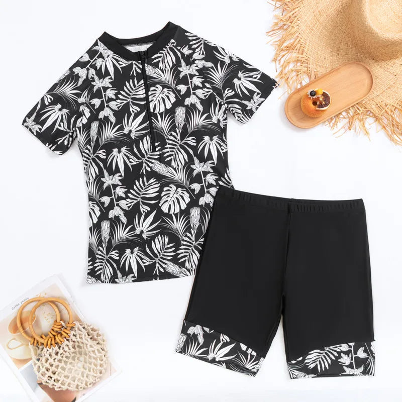 Maëlys | Maillot de bain femme anti-UV manches courtes, respirant léger et confortable